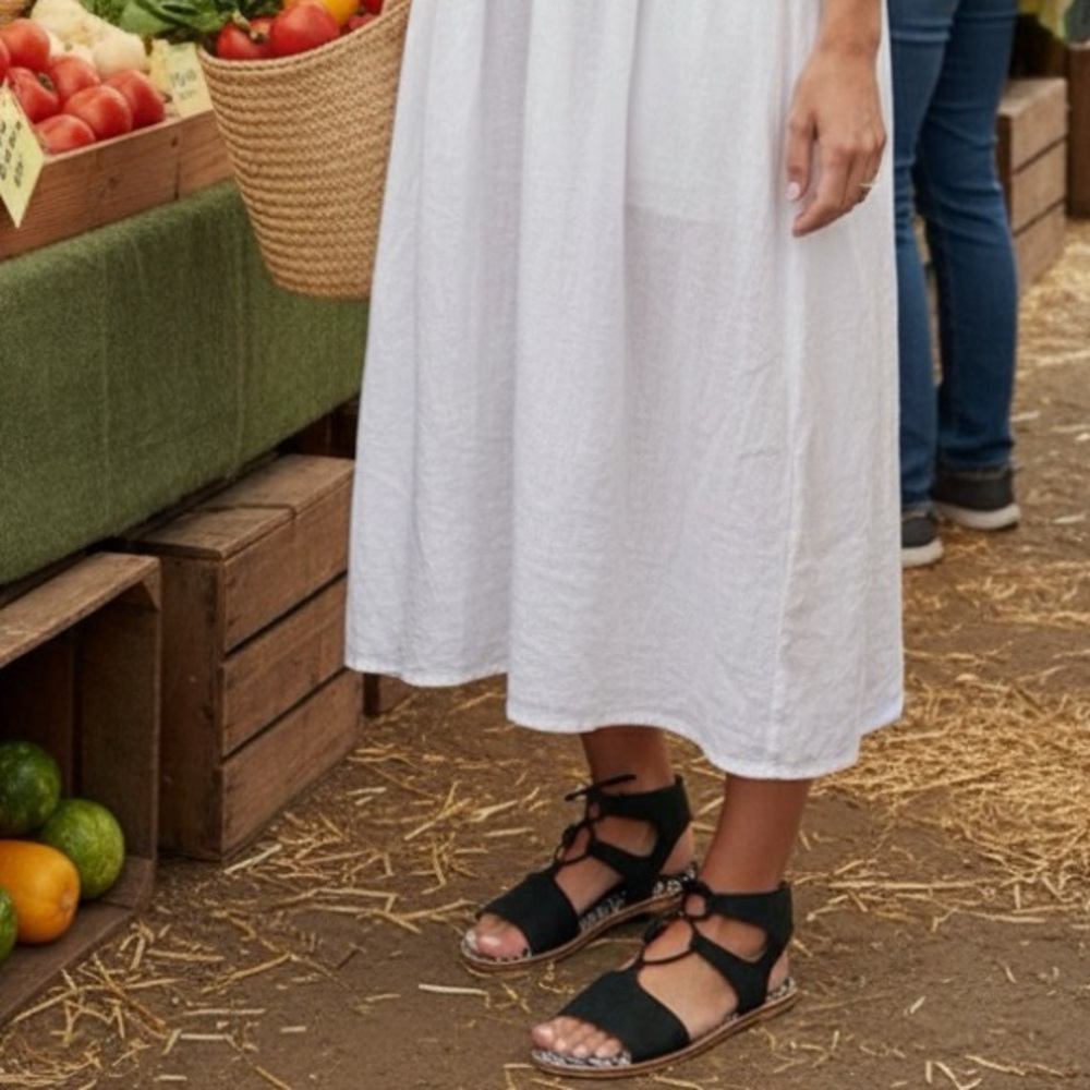lucky brand lace up leather sandals sep sale boho